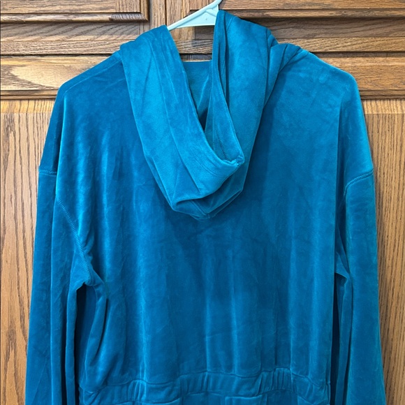 Juicy Couture Teal Velour Hoodie Jumpsuit - Picture 10 of 10